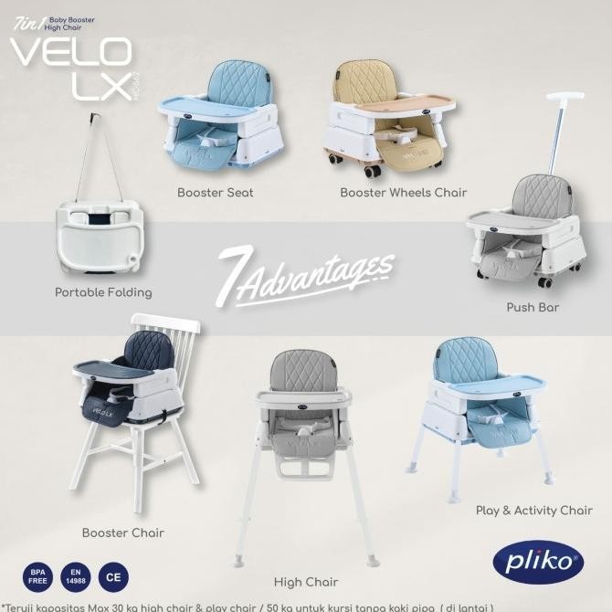 Kursi Makan Bayi Baby Safe Chair Pliko Velo