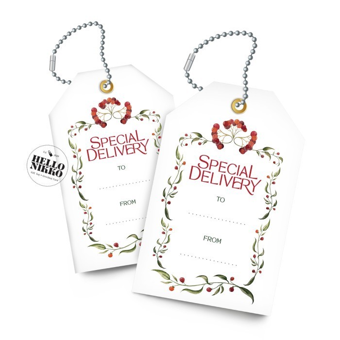 

Garden Gift Hang Tag Kartu Ucapan Kado Sticker Hamper Parcel Box Cake 076