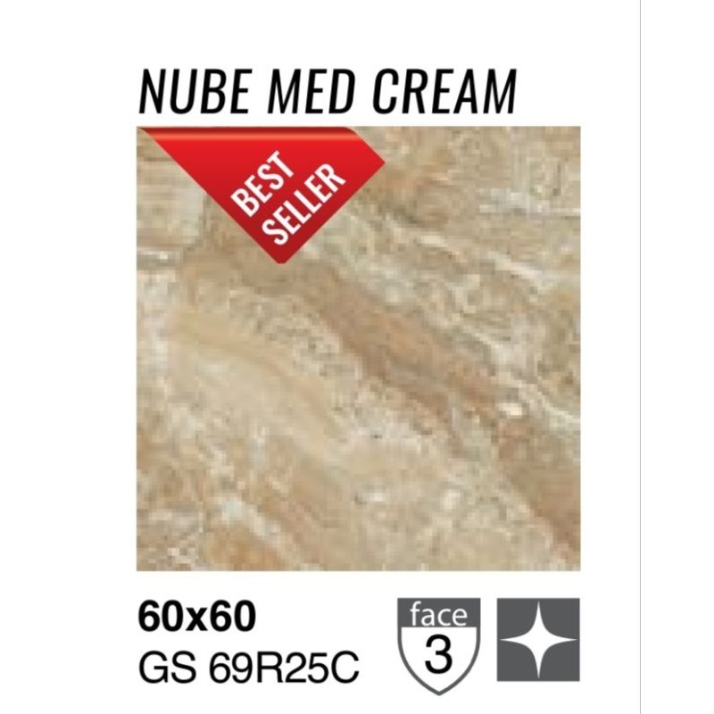 GRANIT GARUDA NUBE MED CREAM GS 69R25C UKURAN 60X60