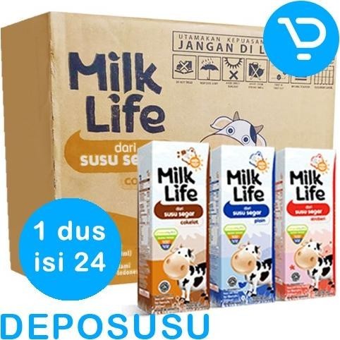 

SUSU UHT MILK LIFE 200ML 1 KARTON ISI 24x200ml