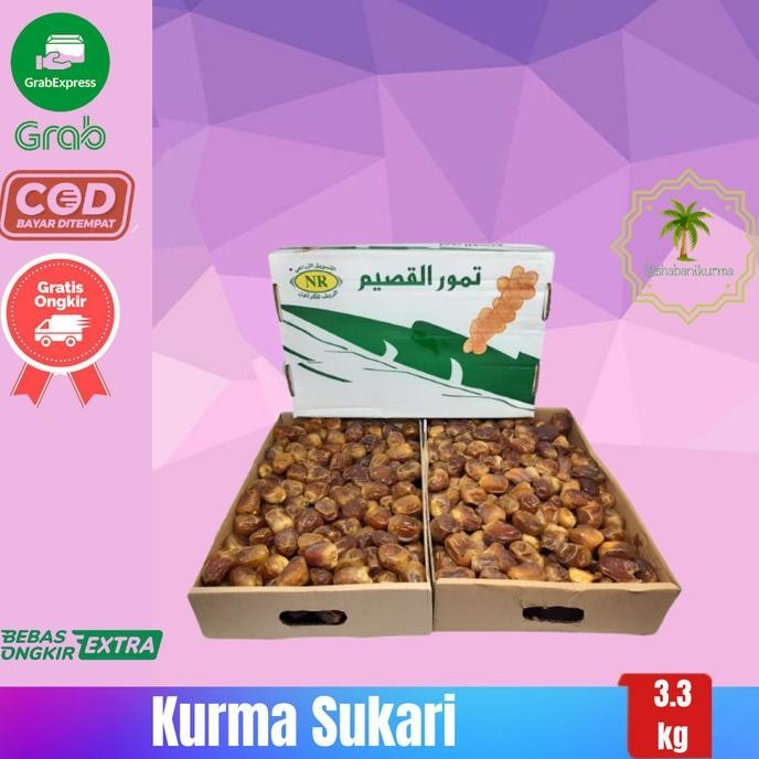 

Kurma Sukari Al Madinah 3.3 Kg Grade 2 / Kurma Madu / Kurma Basah