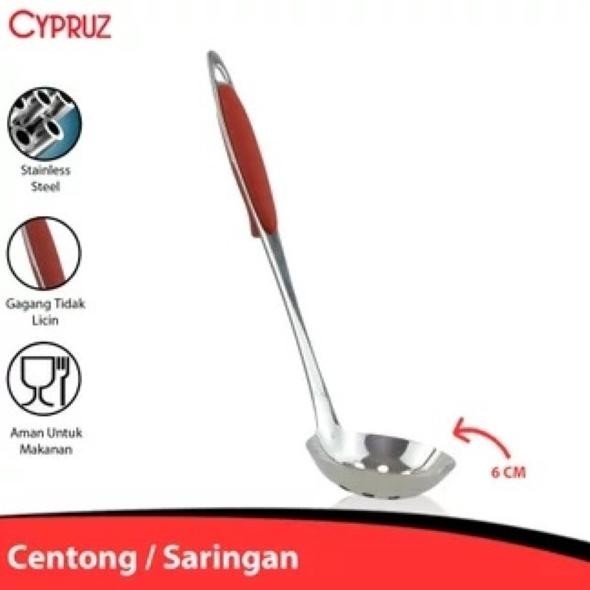 Cypruz Ladle Stainless Sendok Soup Sayur Lubang Sup Sop Kuah Saringan