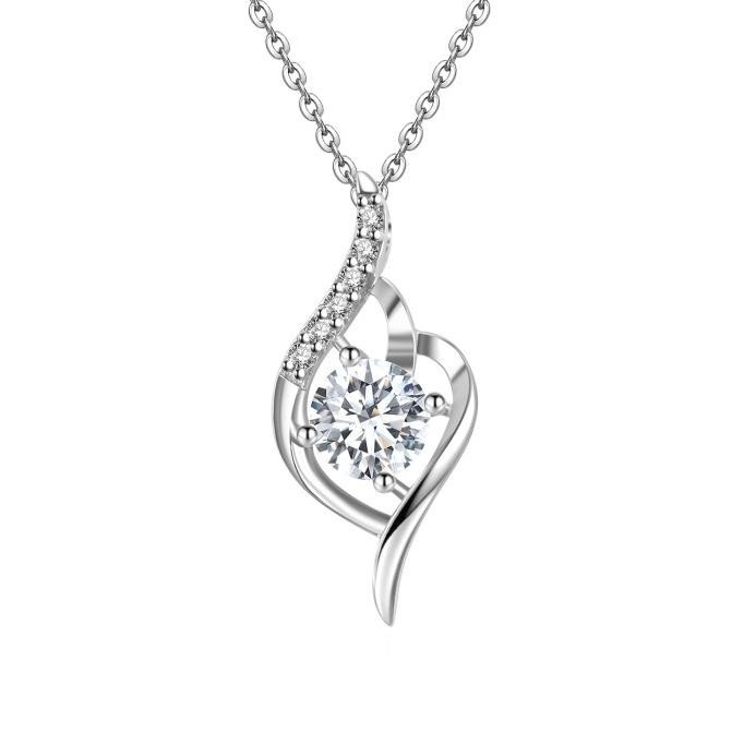 Aimee Pendant - Kalung Moissanite Diamond By Her Jewellery