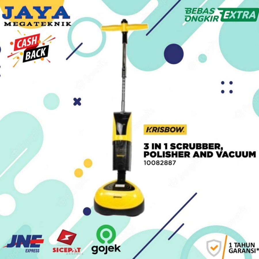 vaccum krisbow mesin poles lantai 3in 1scrubber polisher vacuum