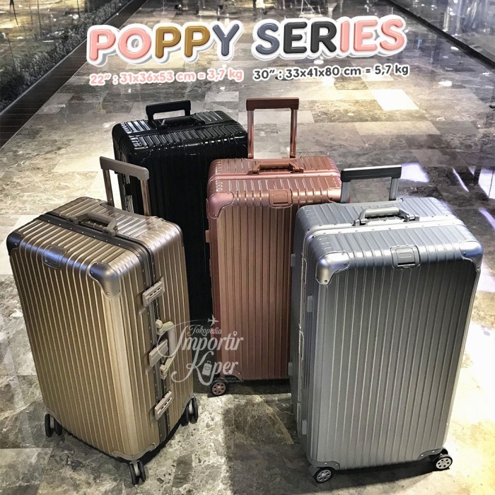 Joshee Koper Bagasi Size 22 Inch Poppy Series Koper Travel Tsa Lock