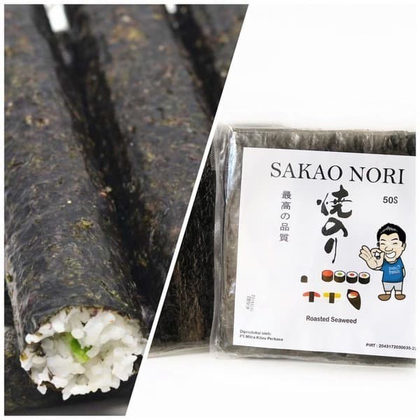 

Sakao Yaki Sushi Nori- Roasted Seaweed- Rumput Laut 50 lembar