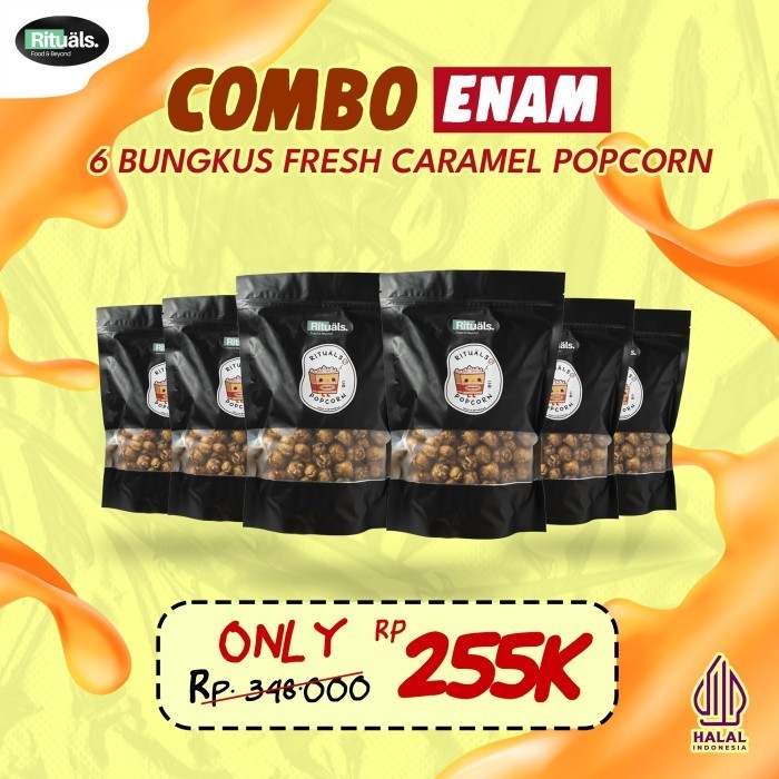 

[Combo Enam] 6 Bungkus Rituals Popcorn Caramel Large