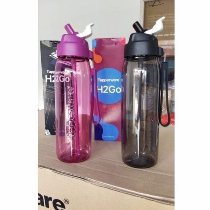 Botol H2Go Tupperware 750Ml Straw Free Box