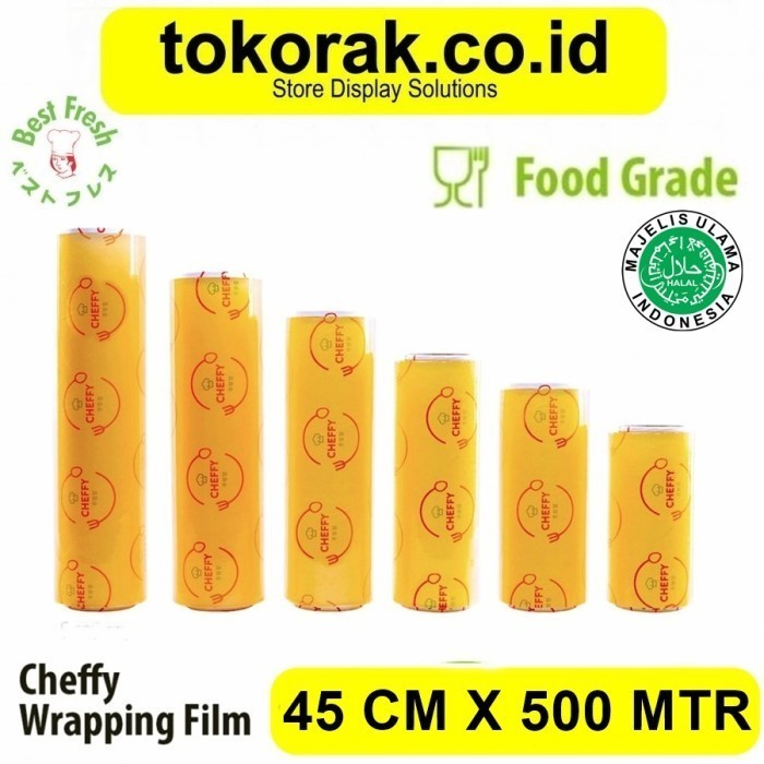 Cheffy Wrapping Roll 45 Cm X 500 M Plastik Wrap Makanan 45Cm X 500M