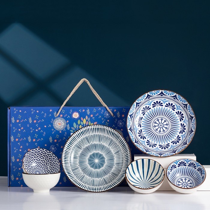 Piring Mangkok Set Cantik - Dinner Set Gift Box Plates And Bowls