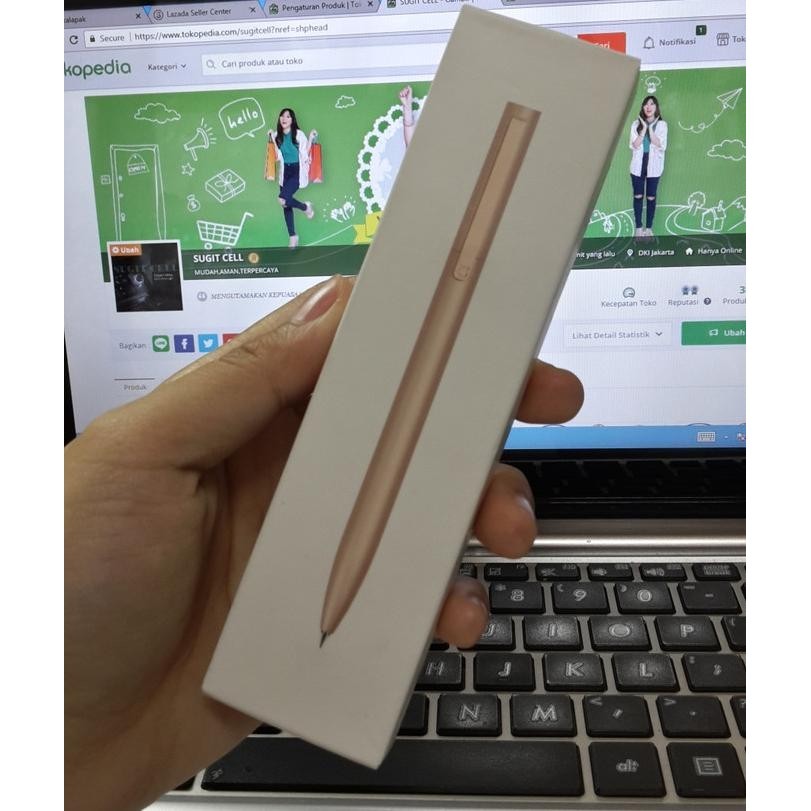 

Xiaomi Pen Pulpen Ballpoint 0.5mm | Metal Signature Pen Original Gold GJS