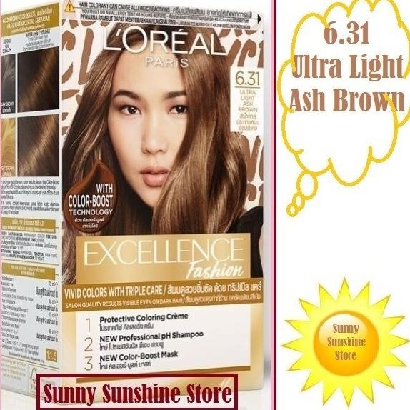 LOREAL Paris Hair Color 6.31 Ash Brown - Semir Cat Rambut