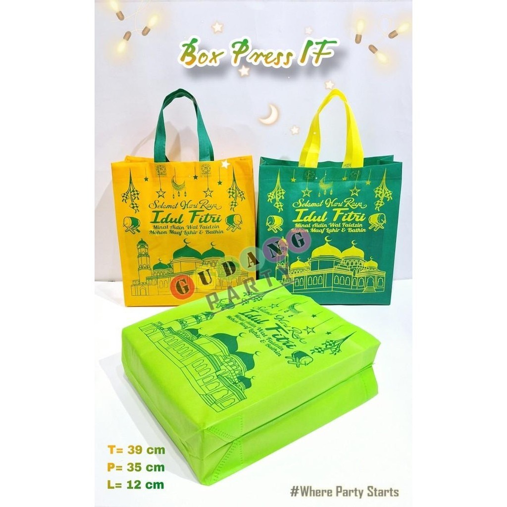 

Spunbond Box Press Idul Fitri/Goody Bag/Tas Spunbond/Kantong Lebaran 074