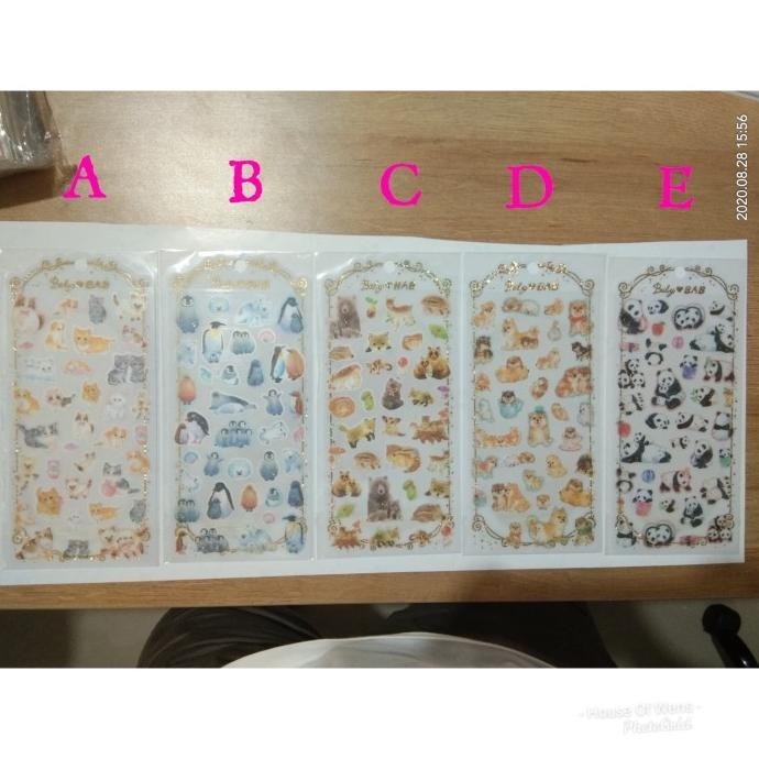 

STICKER ANIMALS TRANSPARANT CUTE - STICKER BINATANG