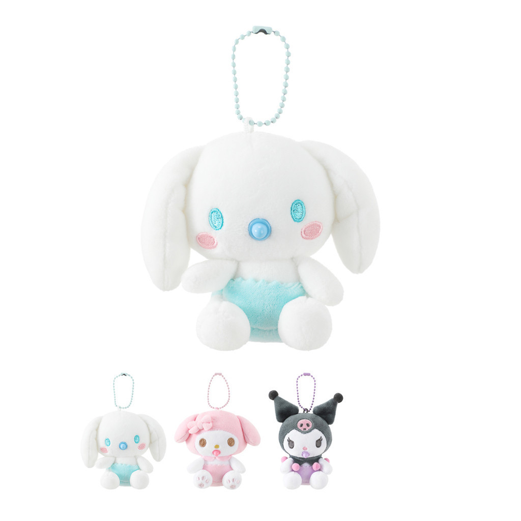 OFC Ganci Miniso Sanrio Pacifier Plush Pendant Gantungan Boneka Cinnamoroll Boneka Kuromi Boneka Mel