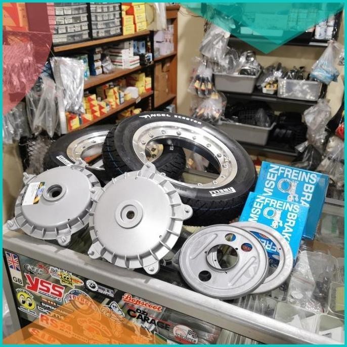 Upgrade Velg Tubeless Modular GS Ring 10 set Ban Pirelli Angel Scooter