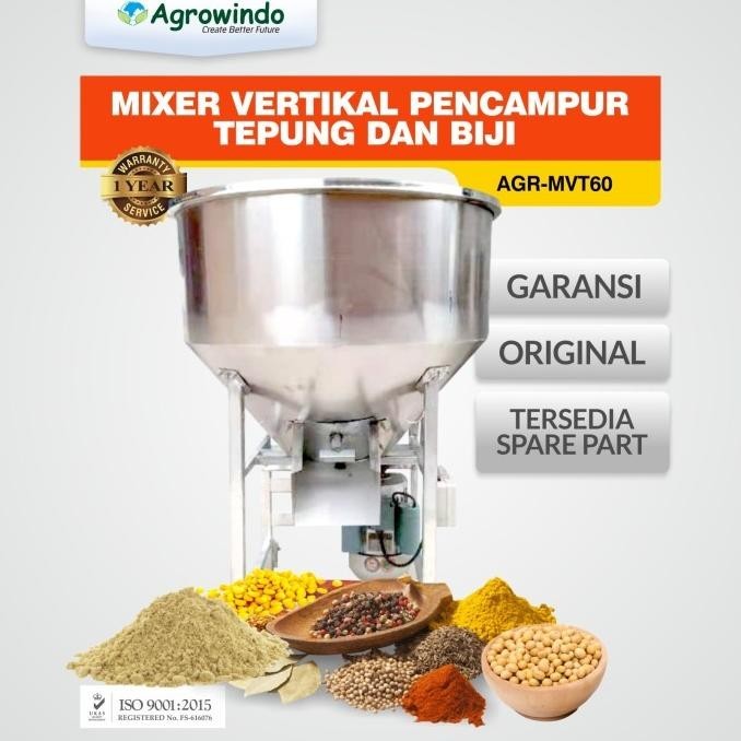 Maksindo Mesin Mixer Vertikal Pencampur Tepung Dan Biji Agr-Mvt60