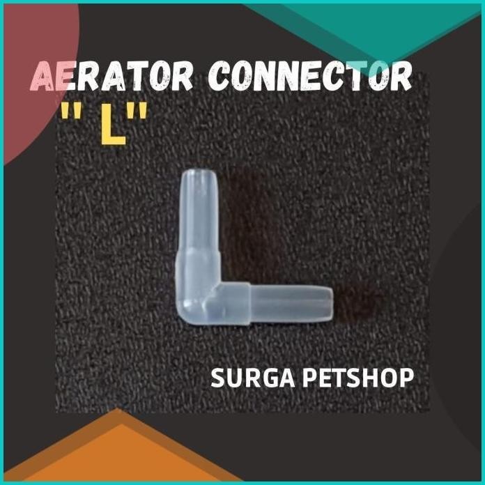 Kran Konektor L bahan plastik Import Penyambung Selang Akuarium kolam