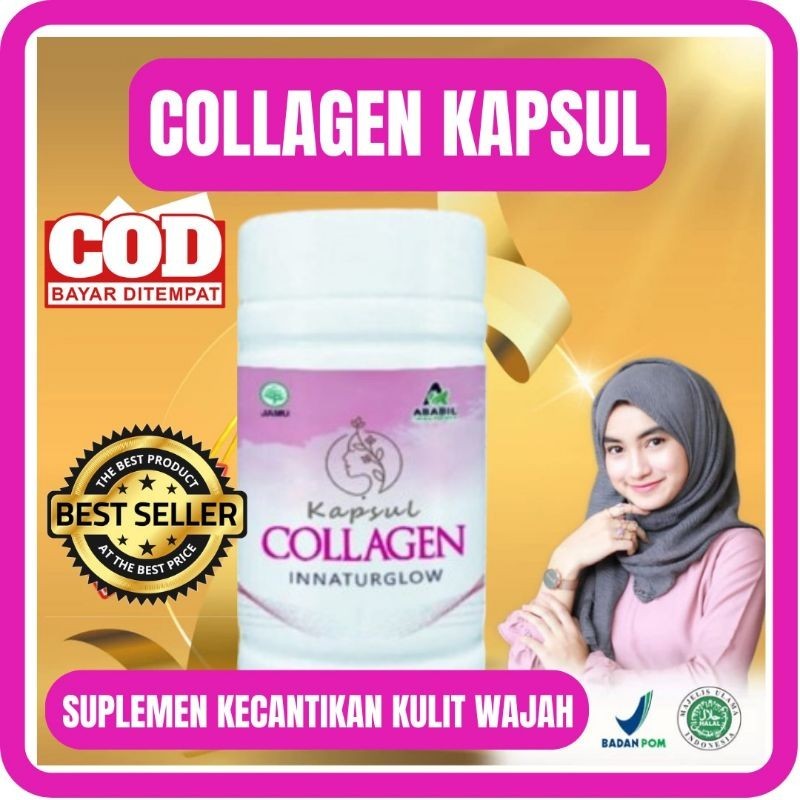 COLLAGEN KAPSUL INNATURGLOW ISI 50 - COLAGEN KAPSUL ABABIL SUPLEMEN PEMUTIH COLAGEN FISH ANTI AGING 