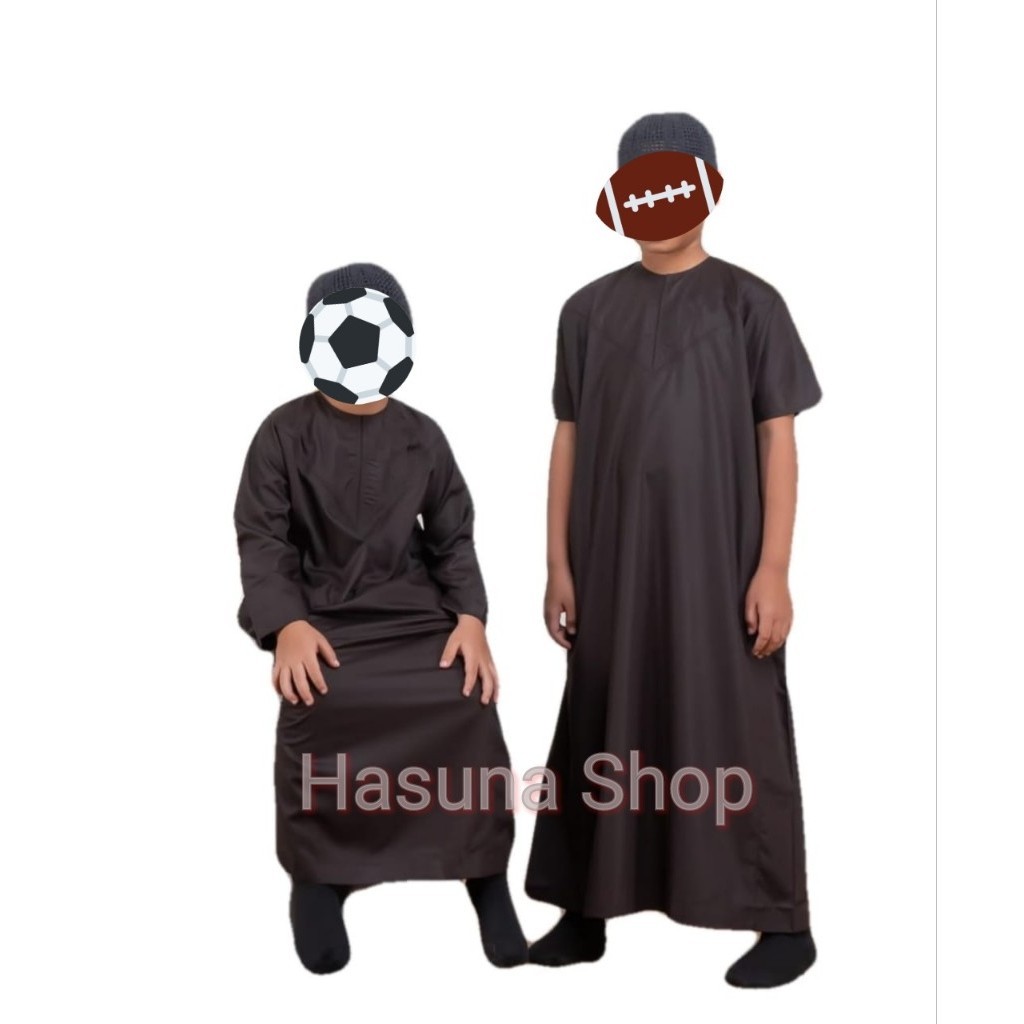 Jubah Anak Laki Laki Warna Hijau Army  Hunais Hasuna Shop