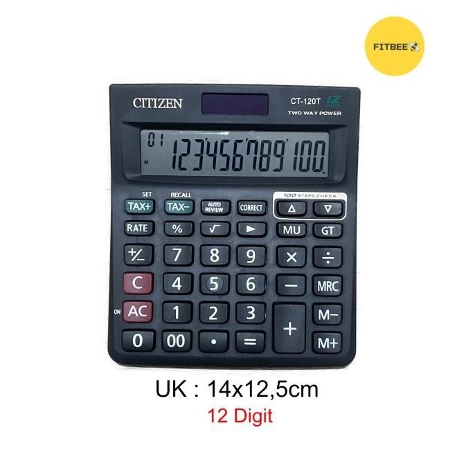 

Kekinian - Kalkulator Citizen CT 120T - Kalkulator Dagang - Kalkulator 12 Digit ~