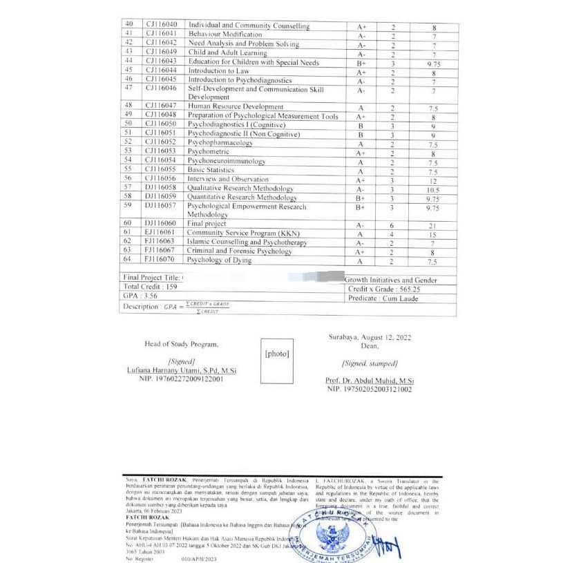 

Terbaik Penerjemah Tersumpah Bhs.Indonesia - Inggris Stempel Kemenkumham