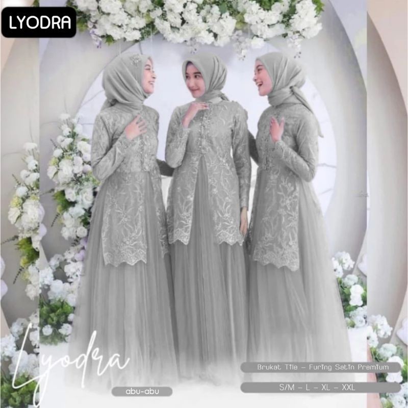 (NEW 2024) LYODRA - Baju Gamis Full Brukat Brokat Tile Tille Tulle Satin Maxmara  Premium Remaja Wan