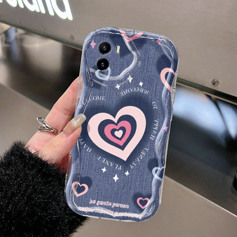 Casing Hp VIVO Y15s Y15a Y01 Y02s Case kes cinta hp corak Casing pakej penuh sarung anti drop Softca