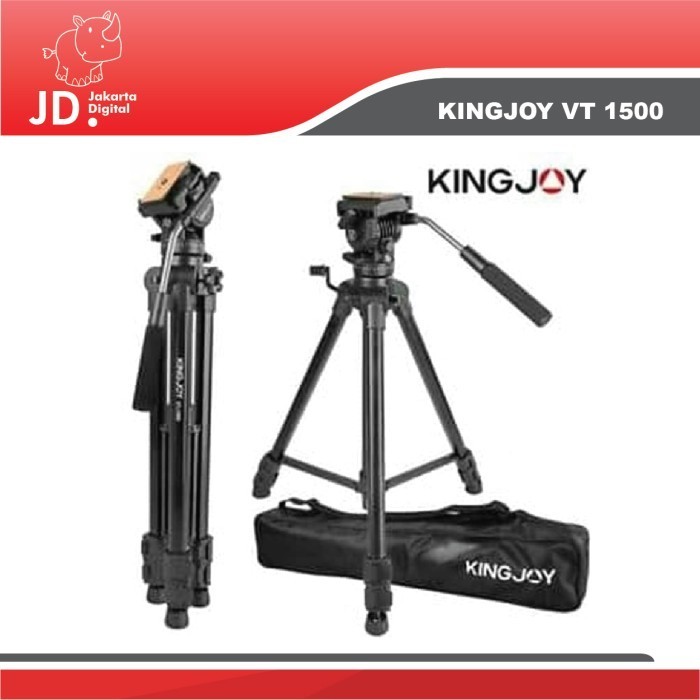 Tripod Video Kingjoy Vt-1500 Fluidhead Profesional Video Kamera