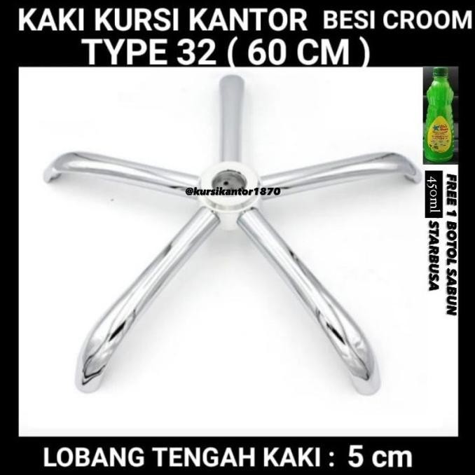 kaki kursi kantor besi chrome, kaki kursi gaming , kaki kursi staff