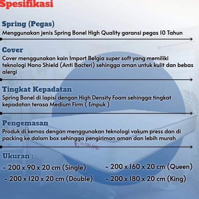 The Erland Kasur Spring Bed In Box Deluxe Edition