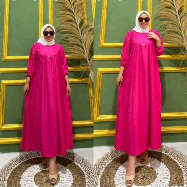 (COD)Midi Dress Rayon by ASHANTY/Midi Dress Muslim Busui Friendly/Gamis Terbaru kekinian/Baju Wanita