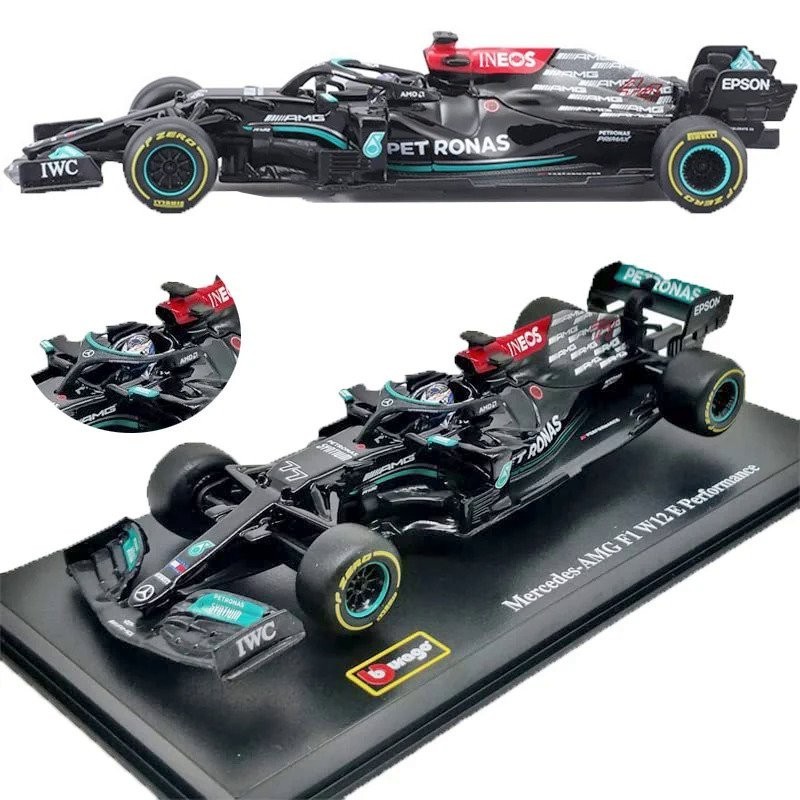 Bburago 1:43 Mercedes F1 W12 E Perfoance 44 77 Alloy Mewah Kendaraan Diecast Mobil Mainan Model Kole