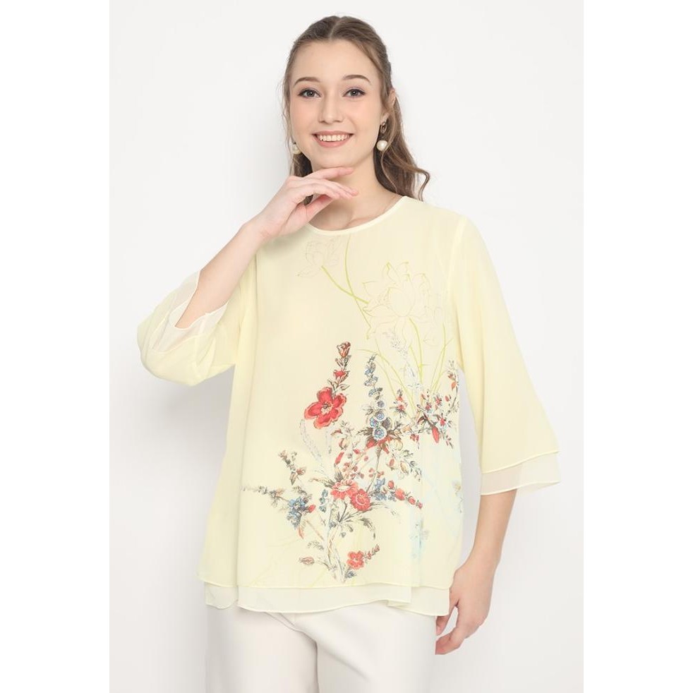 Layering Blouse Soft Yellow Color By Brilliant Girl