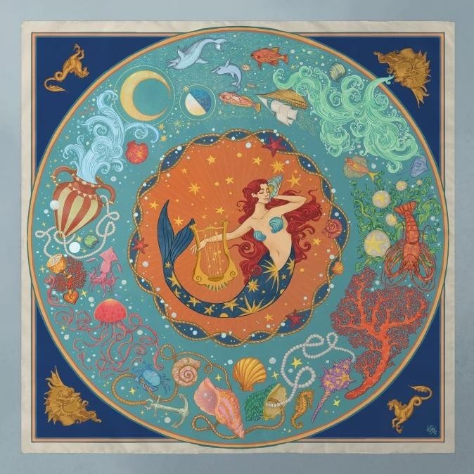 Siren Illustrated Scarf