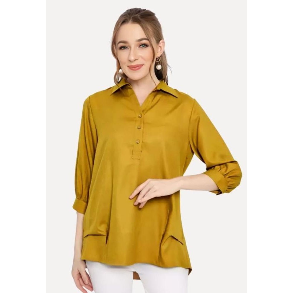 Blouse Wanita Polos Bahan Katun Arlette By Brilliant Girl