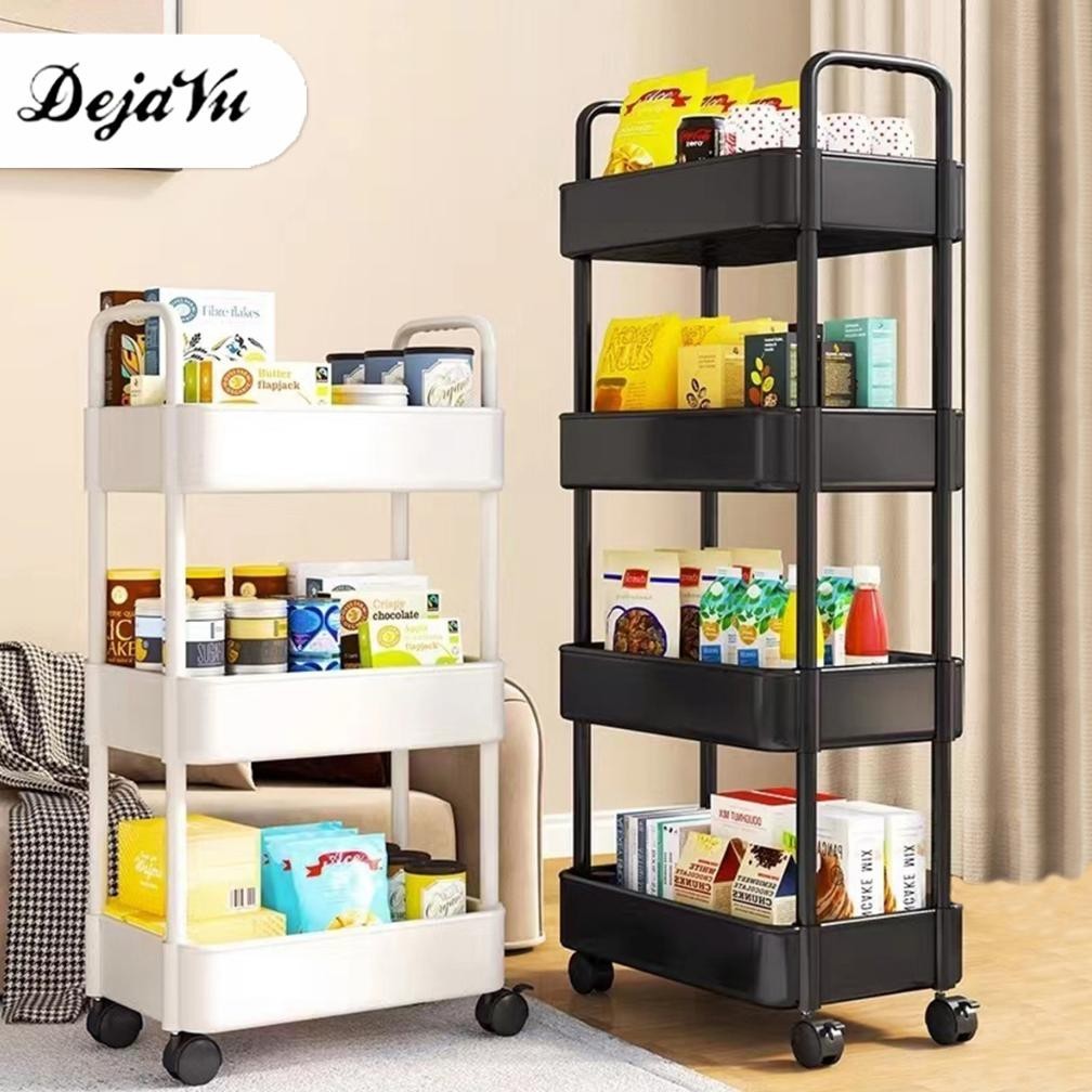 Murah Dejavu Rak Dorong Susun Dapur Troli Serbaguna Rak Lantai Beroda Kamar Mandi Tempat Penyimpanan