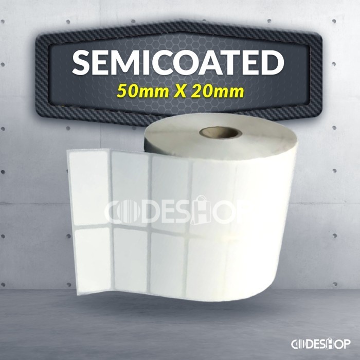 

LABEL BARCODE 50 X 20 (2 LINE) Kertas Label Semicoated 50x20