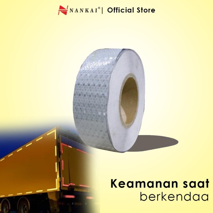

Sticker Reflective Putih 2" x 45 Meter / Stiker Reflektif Nankai