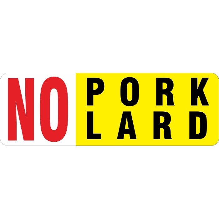 

stiker vinyl no pork no lard 45x14cm