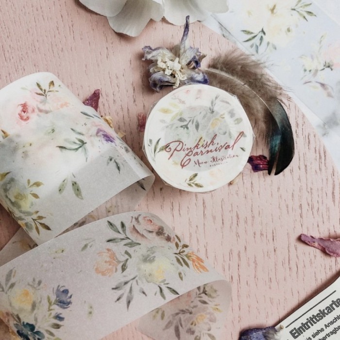 

Meow Illustration Pinkish Carnival Tape