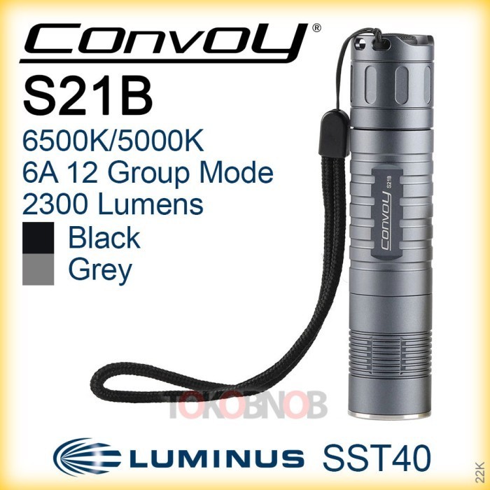 Convoy S21B Luminus SST40 12-Group Flashlight - Senter LED