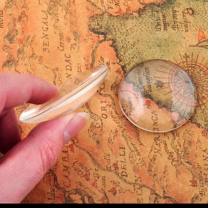 

magnifying glass clear bulat 50 mm/ kaca pembesar