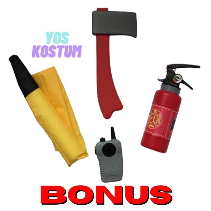 Kostum Pemadam Kebakaran Anak Import Baju Profesi Damkar Tk Fireman