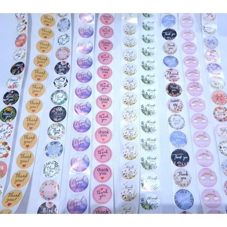 

Termurah !!!!stiker thankyou, label coklat NEW DESAIN untuk ecer dan per rol