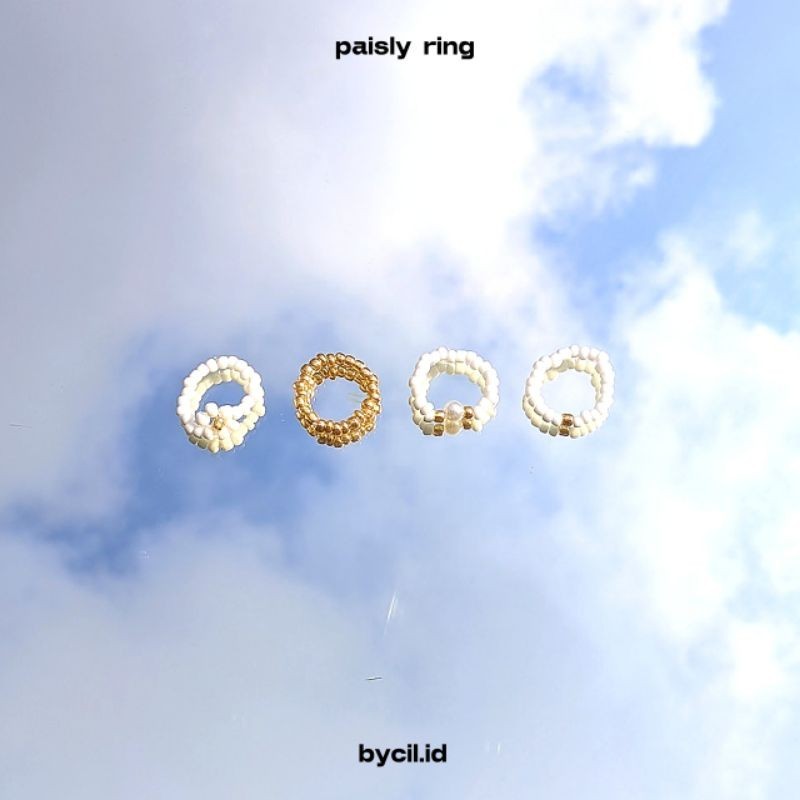 bycil.id paisly ring | cincin manik | beads ring | cincin aesthetic