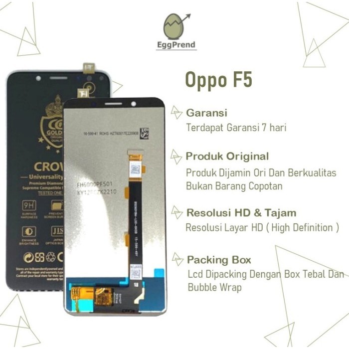 LCD OPPO F5 / F5 YOUTH / F5 PLUS TOUCHSCREEN FULLSET ORIGINAL COMPLETE