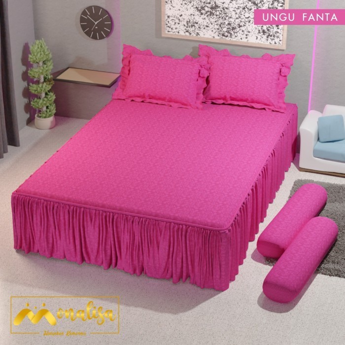 Sprei Rumbai Monalisa Polos Emboss Ukuran 160x200