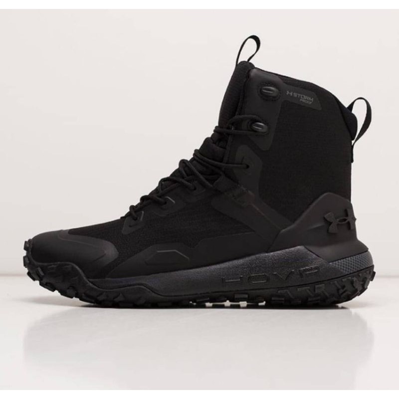 SEPATU UNDER ARMOUR HOVR DWAN WP BOOT TRIPLE BLACK ORIGINAL IMPORT 39-45