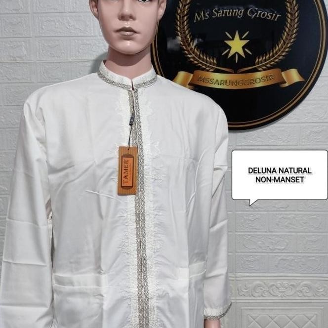 PROMO BAJU MUSLIM BAMUS KOKO TAMER LENGAN PANJANG PUTIH TERMURAH MANDACANTIK64